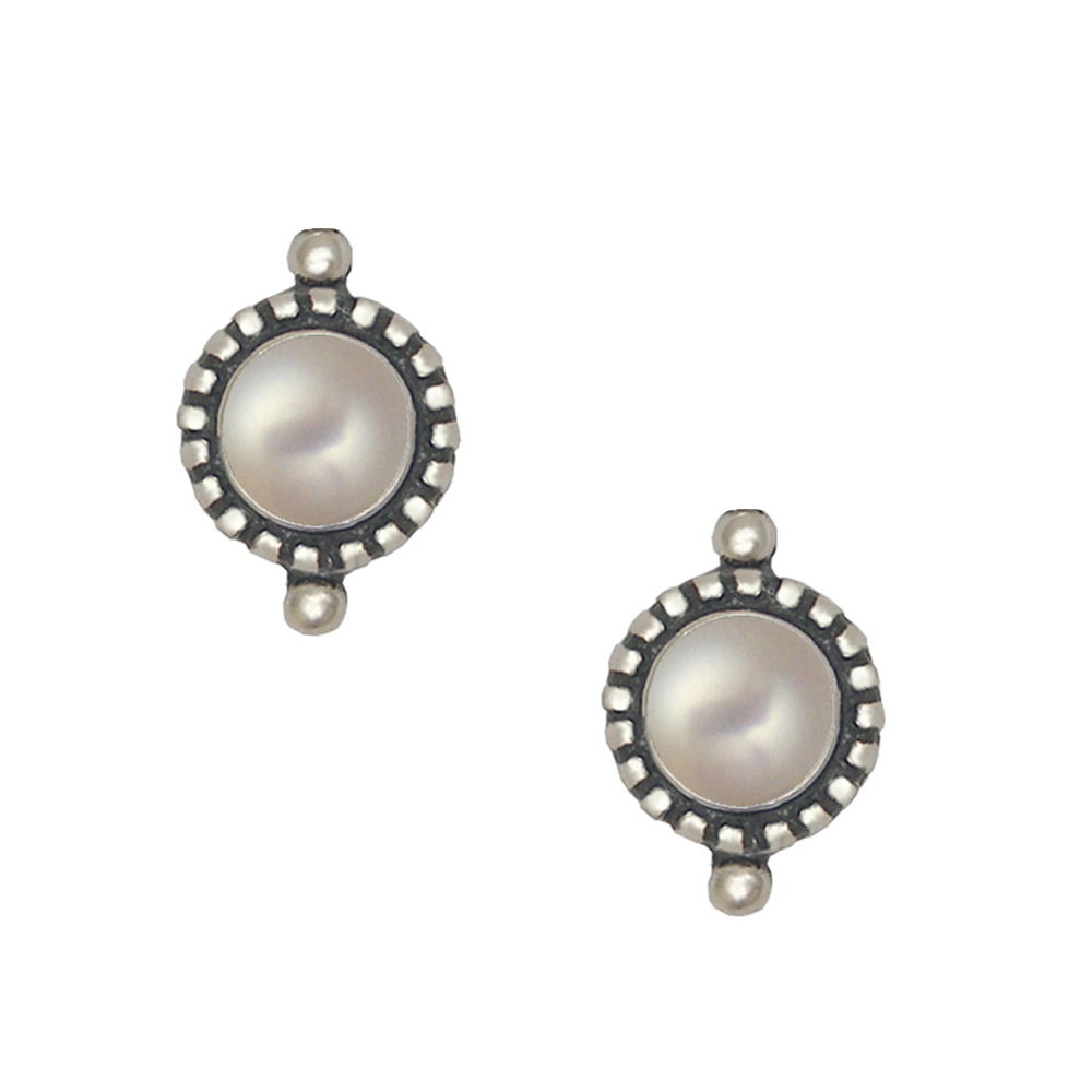 Sterling Silver Petite Cultured Freshwater Pearl Post Stud Earrings